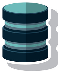 isolated device and data base design vector image