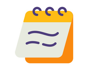 notebook notes notepad single isolated icon vector image