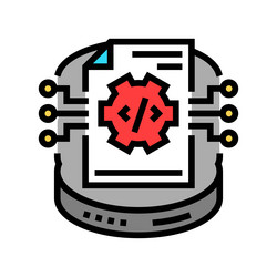 schema development database color icon vector image