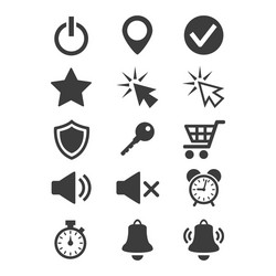 web and mobile icons set on white background vector image