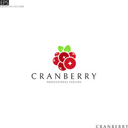 Cranberry logo template vector