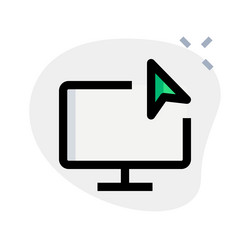 Monitor input controls the on-screen cursor vector