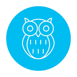 owl line icon vector