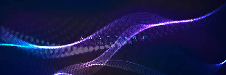 Abstract wavy technology background vector