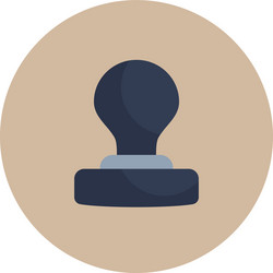 isolated office seal flat block style icon vector image