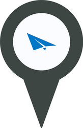 location mail marker message pin pointer send icon vector image