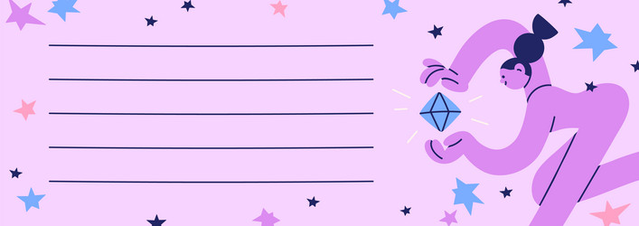 notepad page design template with blank lines vector image