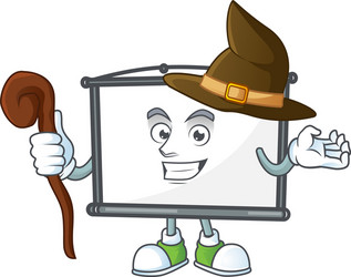 witch empty project screen for presentation object vector image