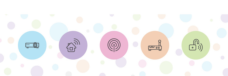 5 wifi icons vector