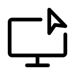 Monitor input controls the on-screen cursor vector