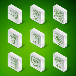 set line front end development ui or ux design vector image