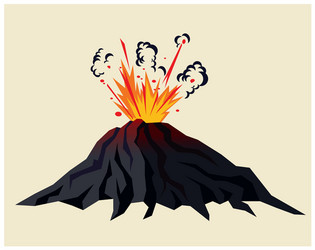 Volcano Royalty Free Vector Image - VectorStock