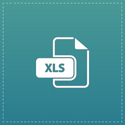 Xls extension text file type icon vector