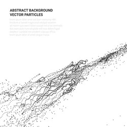 abstract 3d image with particle flow movement vector image