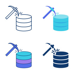 Data Mining Icon Set - Analysis & Extraction vector image