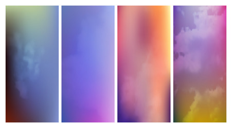 modern colorful gradient background with clouds vector image
