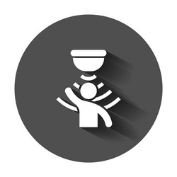 motion sensor icon in flat style waves vector image
