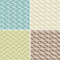 set of four seamless pattern vector