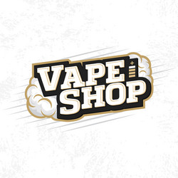 Vape Shop Logo Emblem Vector Image