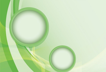 background design with green round patterns vector image