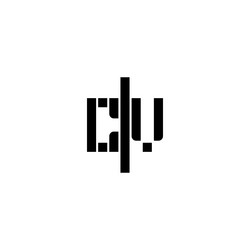 Cv geometric abstract concept logo initial Vector Image