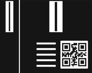 parcel qr code icon simple style vector