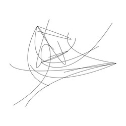 random curvy squiggly tangled lines knot loop vector image