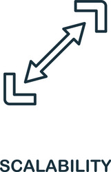 scalability outline icon thin style design from vector image