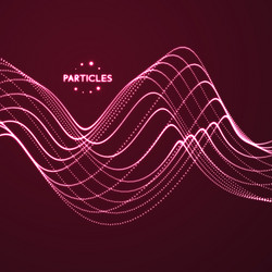 wavy background array with dynamic particles vector image
