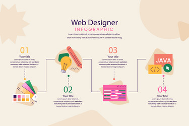 web design infographic template isolated on white vector image