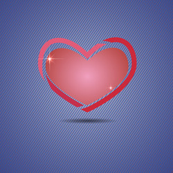 Heart isolated on white background Royalty Free Vector Image