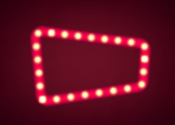 poster with illuminated frame for a text vector image