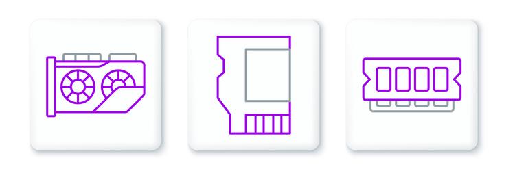 set line ram random access memory video graphic vector image