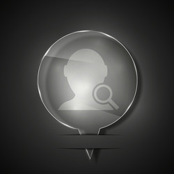 Mark on map glossy ui button with pixelated icon Vector Image
