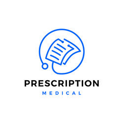 doctor paper medical prescription medicine logo vector