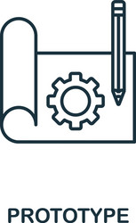 prototype outline icon thin style design from vector image
