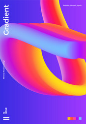 abstract design template with 3d flow shapes vector image