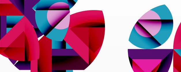 abstract geometric shapes overlap creating vector image