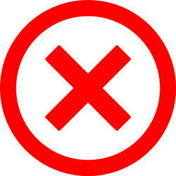 delete icon - no sign close symbol cancel wrong vector image