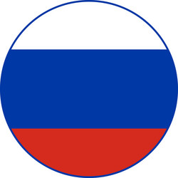 russian federation flag rounded icon vector