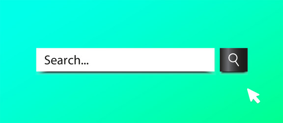 search bar browser button for website and ui vector image