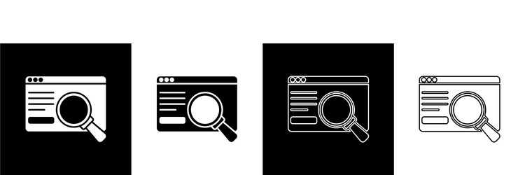 Set ui or ux design icon isolated on black vector