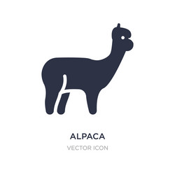 alpaca icon on white background simple element vector image