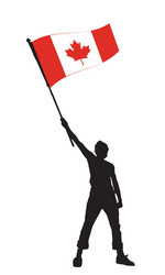 Canada Flag Protest Vector Image