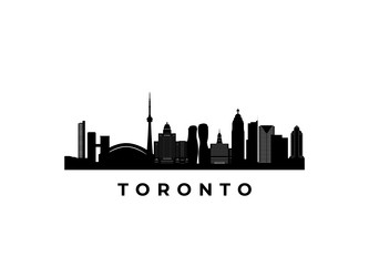 toronto skyline travel famous landmarks vector