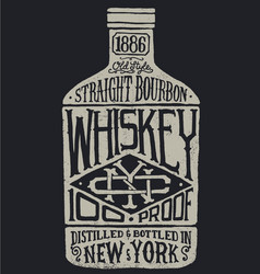Vintage Whiskey Bottle Label Vector Image