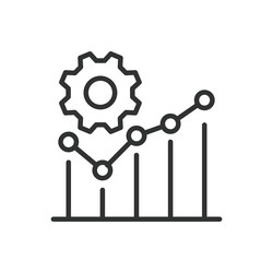 algorithms icon in line design data vector image