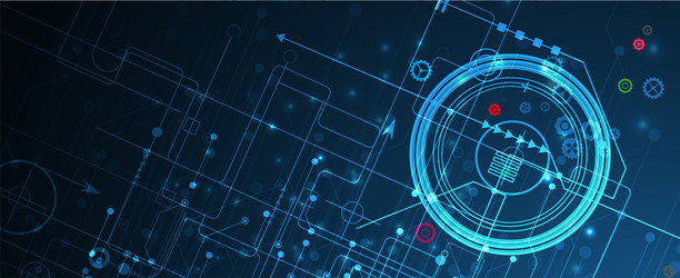 abstract structure circuit computer technology vector image