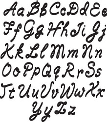 Elegant Calligraphic Script Font vector image