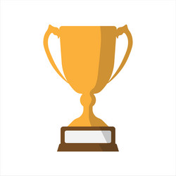 Gold flat trophy Royalty Free Vector Image - VectorStock